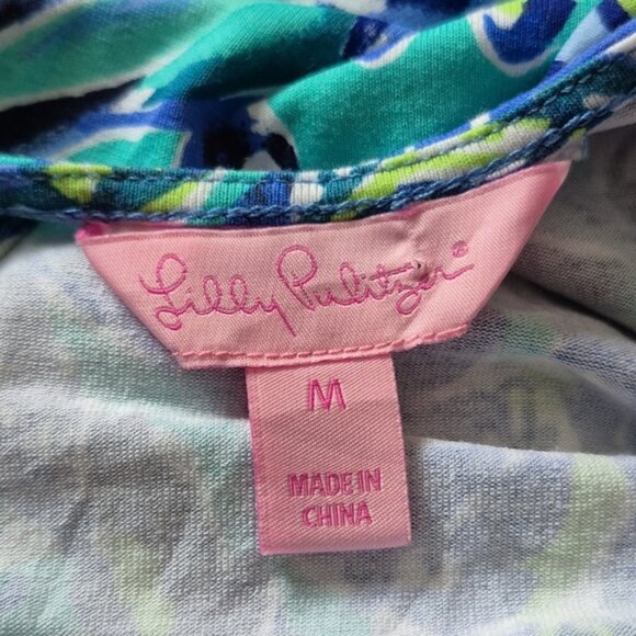 LILLY PULITZER Paulina Jumpsuit Sneak A Beak Bennet Blue S,.M - Picture 8 of 9